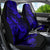 Hawaii Pineapple Car Seat Cover Paradise Flowers Pacific With Navy Blue Polynesian Tribal - Wonder Print Shop