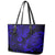 Hawaii Pineapple Leather Tote Bag Paradise Flowers Pacific With Navy Blue Polynesian Tribal - Wonder Print Shop