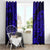 Hawaii Pineapple Window Curtain Paradise Flowers Pacific With Navy Blue Polynesian Tribal - Wonder Print Shop