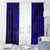 Hawaii Pineapple Window Curtain Paradise Flowers Pacific With Navy Blue Polynesian Tribal - Wonder Print Shop