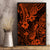 Hawaii Pineapple Canvas Wall Art Paradise Flowers Pacific With Orange Polynesian Tribal - Wonder Print Shop