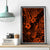 Hawaii Pineapple Canvas Wall Art Paradise Flowers Pacific With Orange Polynesian Tribal - Wonder Print Shop