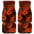 Hawaii Pineapple Car Mats Paradise Flowers Pacific With Orange Polynesian Tribal - Wonder Print Shop