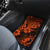 Hawaii Pineapple Car Mats Paradise Flowers Pacific With Orange Polynesian Tribal - Wonder Print Shop