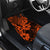 Hawaii Pineapple Car Mats Paradise Flowers Pacific With Orange Polynesian Tribal - Wonder Print Shop
