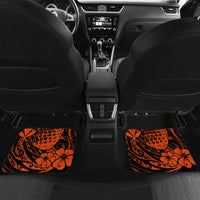 Hawaii Pineapple Car Mats Paradise Flowers Pacific With Orange Polynesian Tribal - Wonder Print Shop