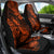 Hawaii Pineapple Car Seat Cover Paradise Flowers Pacific With Orange Polynesian Tribal - Wonder Print Shop