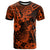 Hawaii Pineapple T Shirt Paradise Flowers Pacific With Orange Polynesian Tribal - Wonder Print Shop