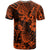 Hawaii Pineapple T Shirt Paradise Flowers Pacific With Orange Polynesian Tribal - Wonder Print Shop