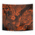 Hawaii Pineapple Tapestry Paradise Flowers Pacific With Orange Polynesian Tribal - Wonder Print Shop