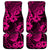 Hawaii Pineapple Car Mats Paradise Flowers Pacific With Pink Polynesian Tribal - Wonder Print Shop