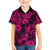 Hawaii Pineapple Kid Hawaiian Shirt Paradise Flowers Pacific With Pink Polynesian Tribal - Wonder Print Shop