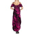Hawaii Pineapple Summer Maxi Dress Paradise Flowers Pacific With Pink Polynesian Tribal - Wonder Print Shop