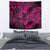 Hawaii Pineapple Tapestry Paradise Flowers Pacific With Pink Polynesian Tribal - Wonder Print Shop