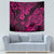 Hawaii Pineapple Tapestry Paradise Flowers Pacific With Pink Polynesian Tribal - Wonder Print Shop