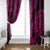 Hawaii Pineapple Window Curtain Paradise Flowers Pacific With Pink Polynesian Tribal - Wonder Print Shop