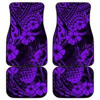 Hawaii Pineapple Car Mats Polynesian Pattern Purple Version - Wonder Print Shop