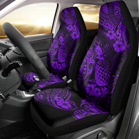 Hawaii Pineapple Car Seat Cover Polynesian Pattern Purple Version - Wonder Print Shop