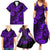 Hawaii Pineapple Family Matching Summer Maxi Dress and Hawaiian Shirt Polynesian Pattern Purple Version - Wonder Print Shop