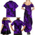 Hawaii Pineapple Family Matching Summer Maxi Dress and Hawaiian Shirt Polynesian Pattern Purple Version - Wonder Print Shop