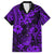 Hawaii Pineapple Family Matching Summer Maxi Dress and Hawaiian Shirt Polynesian Pattern Purple Version - Wonder Print Shop