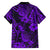 Hawaii Pineapple Family Matching Summer Maxi Dress and Hawaiian Shirt Polynesian Pattern Purple Version - Wonder Print Shop
