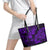Hawaii Pineapple Leather Tote Bag Polynesian Pattern Purple Version - Wonder Print Shop