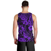 Hawaii Pineapple Men Tank Top Polynesian Pattern Purple Version - Wonder Print Shop
