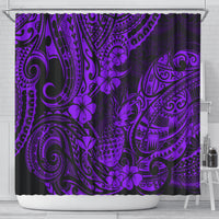 hawaii-pineapple-shower-curtain-polynesian-pattern-purple-version