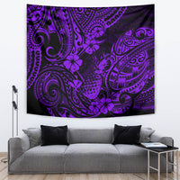 Hawaii Pineapple Tapestry Polynesian Pattern Purple Version - Wonder Print Shop