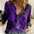 Hawaii Pineapple Women Casual Shirt Polynesian Pattern Purple Version - Wonder Print Shop