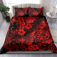 Hawaii Pineapple Bedding Set Polynesian Pattern Red Version - Wonder Print Shop