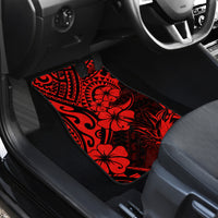 Hawaii Pineapple Car Mats Polynesian Pattern Red Version - Wonder Print Shop