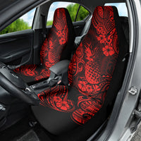 Hawaii Pineapple Car Seat Cover Polynesian Pattern Red Version - Wonder Print Shop