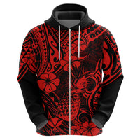 Hawaii Pineapple Hoodie Polynesian Pattern Red Version - Wonder Print Shop