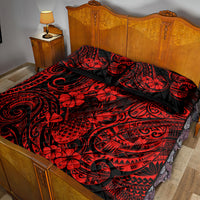 Hawaii Pineapple Quilt Bed Set Polynesian Pattern Red Version - Wonder Print Shop