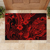 Hawaii Pineapple Rubber Doormat Polynesian Pattern Red Version - Wonder Print Shop