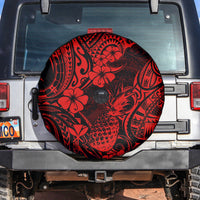 Hawaii Pineapple Spare Tire Cover Polynesian Pattern Red Version - Wonder Print Shop