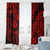 Hawaii Pineapple Window Curtain Polynesian Pattern Red Version - Wonder Print Shop