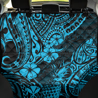 Hawaii Pineapple Back Car Seat Cover Polynesian Pattern Sky Blue Version - Wonder Print Shop