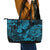 Hawaii Pineapple Leather Tote Bag Polynesian Pattern Sky Blue Version - Wonder Print Shop