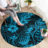 hawaii-pineapple-round-carpet-polynesian-pattern-sky-blue-version