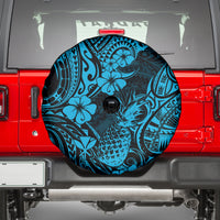 Hawaii Pineapple Spare Tire Cover Polynesian Pattern Sky Blue Version - Wonder Print Shop