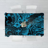 Hawaii Pineapple Tablecloth Polynesian Pattern Sky Blue Version - Wonder Print Shop
