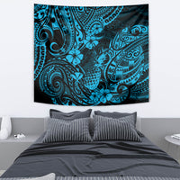 Hawaii Pineapple Tapestry Polynesian Pattern Sky Blue Version - Wonder Print Shop