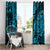 Hawaii Pineapple Window Curtain Polynesian Pattern Sky Blue Version - Wonder Print Shop