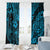 Hawaii Pineapple Window Curtain Polynesian Pattern Sky Blue Version - Wonder Print Shop