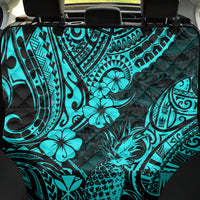 Hawaii Pineapple Back Car Seat Cover Polynesian Pattern Turquoise Version - Wonder Print Shop