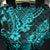 Hawaii Pineapple Back Car Seat Cover Polynesian Pattern Turquoise Version - Wonder Print Shop