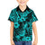 Hawaii Pineapple Kid Hawaiian Shirt Polynesian Pattern Turquoise Version - Wonder Print Shop